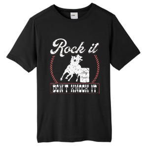 Barrel Racing Rock It Funny Cowgirl Rodeo Horse Barrel Racer Tall Fusion ChromaSoft Performance T-Shirt