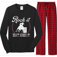 Barrel Racing Rock It Funny Cowgirl Rodeo Horse Barrel Racer Long Sleeve Pajama Set