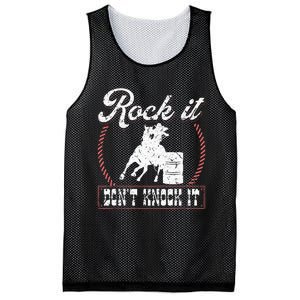 Barrel Racing Rock It Funny Cowgirl Rodeo Horse Barrel Racer Mesh Reversible Basketball Jersey Tank