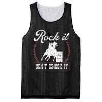 Barrel Racing Rock It Funny Cowgirl Rodeo Horse Barrel Racer Mesh Reversible Basketball Jersey Tank