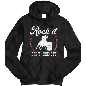 Barrel Racing Rock It Funny Cowgirl Rodeo Horse Barrel Racer Tie Dye Hoodie