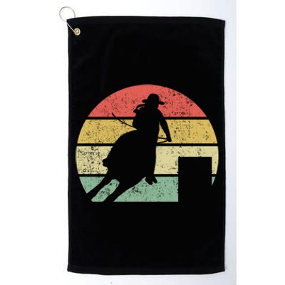 Barrel Racing Rodeo Retro Vintage Gift Platinum Collection Golf Towel