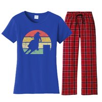 Barrel Racing Rodeo Retro Vintage Gift Women's Flannel Pajama Set