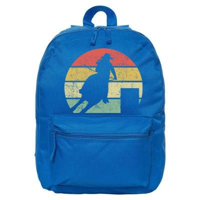 Barrel Racing Rodeo Retro Vintage Gift 16 in Basic Backpack