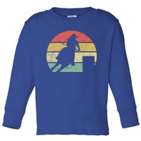 Barrel Racing Rodeo Retro Vintage Gift Toddler Long Sleeve Shirt