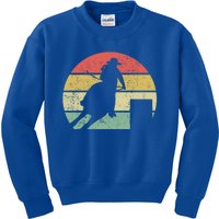 Barrel Racing Rodeo Retro Vintage Gift Kids Sweatshirt