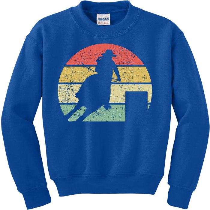 Barrel Racing Rodeo Retro Vintage Gift Kids Sweatshirt