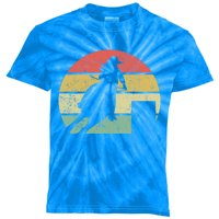 Barrel Racing Rodeo Retro Vintage Gift Kids Tie-Dye T-Shirt