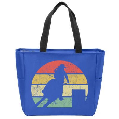 Barrel Racing Rodeo Retro Vintage Gift Zip Tote Bag