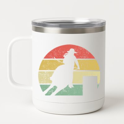 Barrel Racing Rodeo Retro Vintage Gift 12 oz Stainless Steel Tumbler Cup