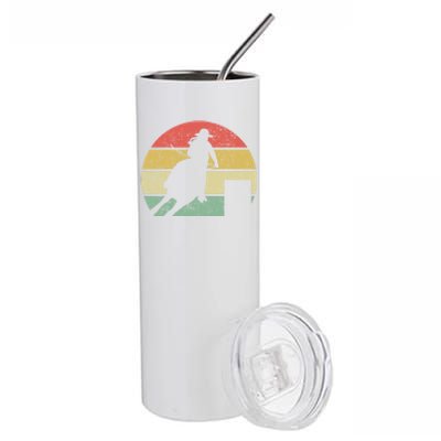 Barrel Racing Rodeo Retro Vintage Gift Stainless Steel Tumbler