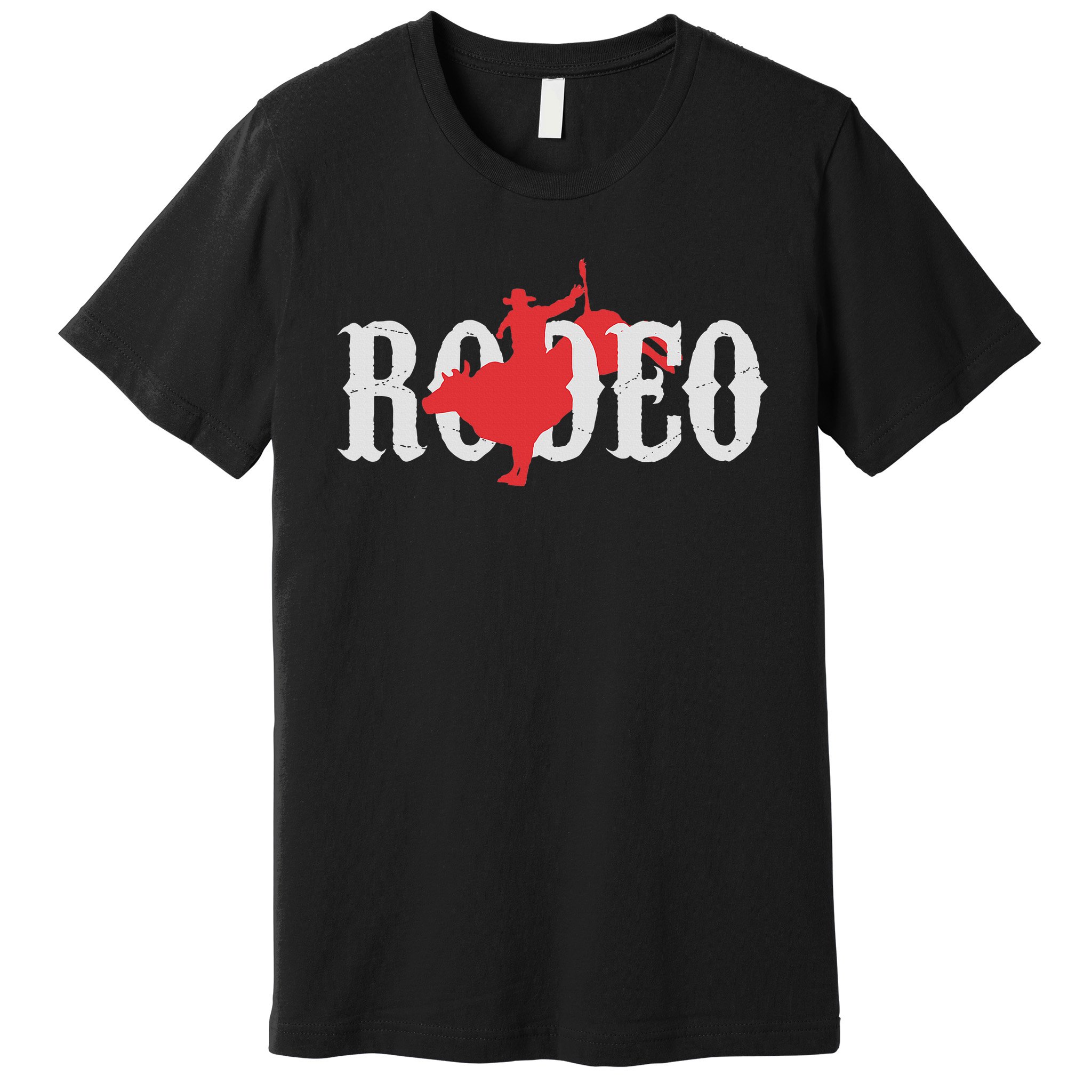 Bull Riding Rodeo Western Country Bull Rider Gift Premium T-Shirt