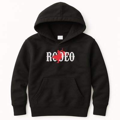 Bull Riding Rodeo Western Country Bull Rider Gift Kids Hoodie