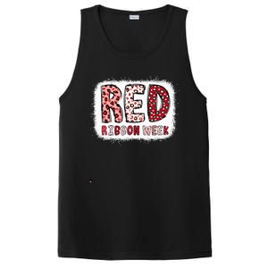 Bleached Red Ribbon Week Leopard We Wear Red For Awareness PosiCharge Competitor Tank