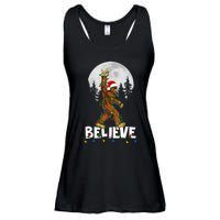 Bigfoot Rock Roll Sasquatch Christmas Believe Gifts  Ladies Essential Flowy Tank