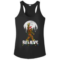 Bigfoot Rock Roll Sasquatch Christmas Believe Gifts  Ladies PosiCharge Competitor Racerback Tank