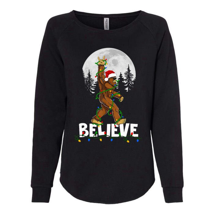 Bigfoot Rock Roll Sasquatch Christmas Believe Gifts  Womens California Wash Sweatshirt