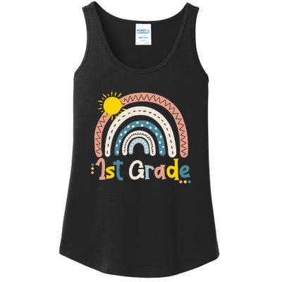 Boho Rainbow Sun For Teachers Women Hello 1st Grade Gift Ladies Essential Tank