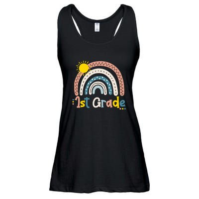 Boho Rainbow Sun For Teachers Women Hello 1st Grade Gift Ladies Essential Flowy Tank