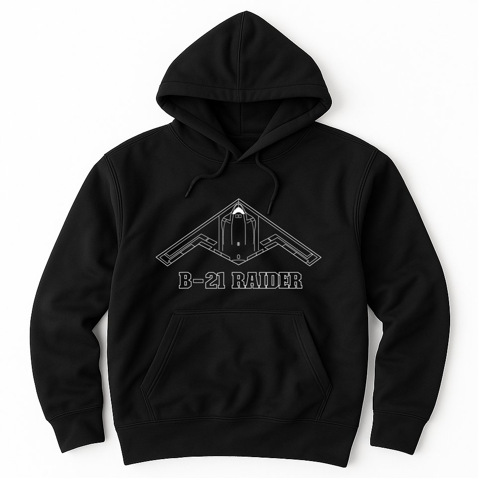 B21 Raider Stealth Bomber Aircraft / USA Airplane Aviation Hoodie