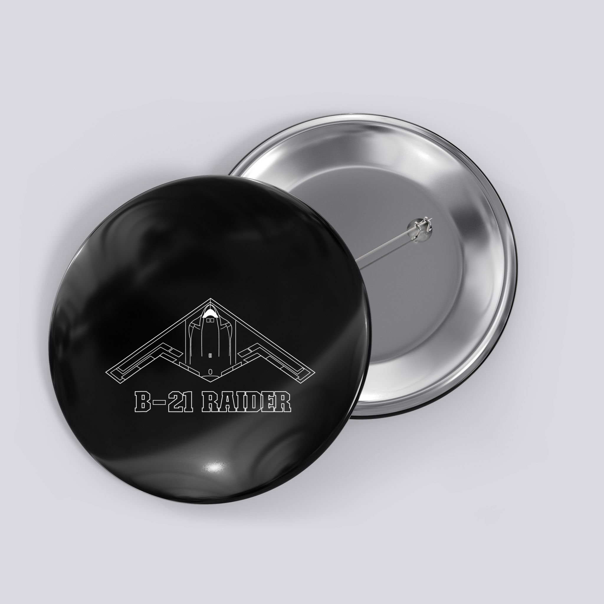 B21 Raider Stealth Bomber Aircraft / USA Airplane Aviation Button