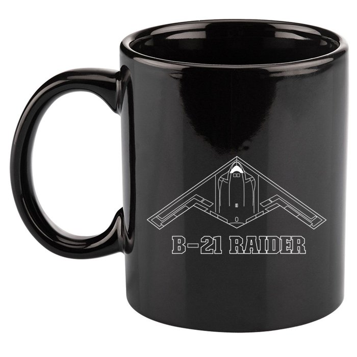 B21 Raider Stealth Bomber Aircraft / USA Airplane Aviation 11oz C Handle Ceramic Mug