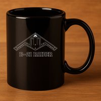 B21 Raider Stealth Bomber Aircraft / USA Airplane Aviation 11oz C Handle Ceramic Mug