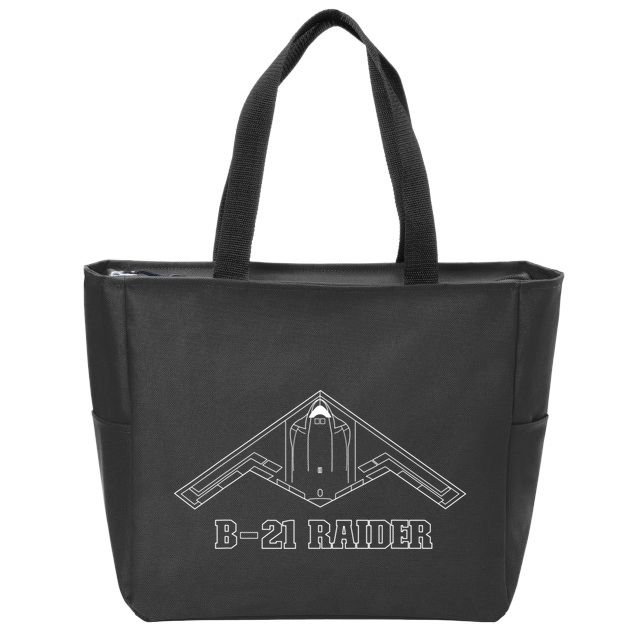 B21 Raider Stealth Bomber Aircraft / USA Airplane Aviation Zip Tote Bag