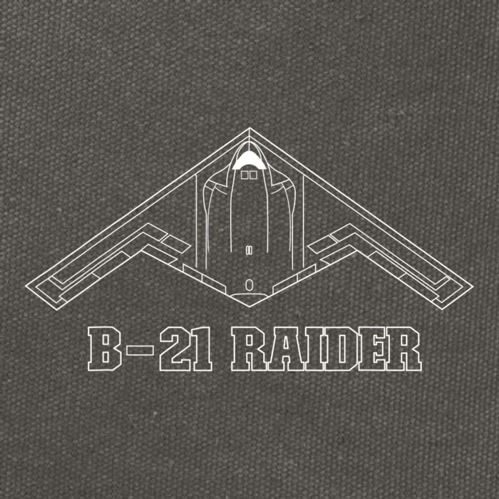 B21 Raider Stealth Bomber Aircraft / USA Airplane Aviation Cotton Canvas Backpack