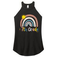 Boho Rainbow Sun For Teachers Women Hello 7th Grade Gift Women’s Perfect Tri Rocker Tank