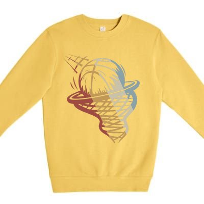 Basketball Retro Style Vintage Premium Crewneck Sweatshirt