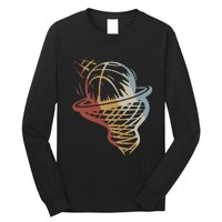 Basketball Retro Style Vintage Long Sleeve Shirt