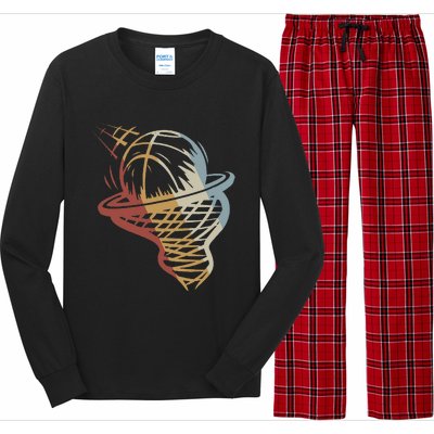 Basketball Retro Style Vintage Long Sleeve Pajama Set