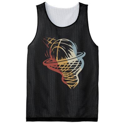 Basketball Retro Style Vintage Mesh Reversible Basketball Jersey Tank