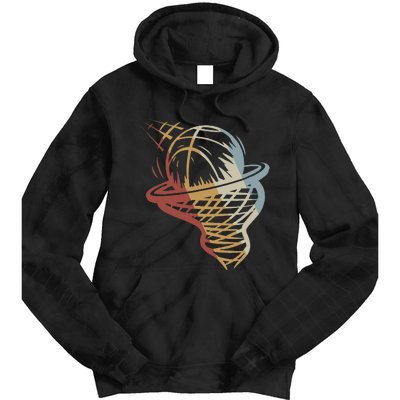 Basketball Retro Style Vintage Tie Dye Hoodie