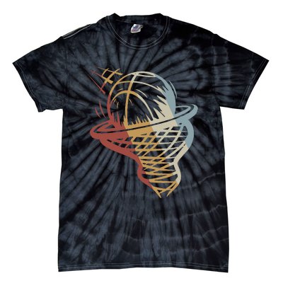 Basketball Retro Style Vintage Tie-Dye T-Shirt