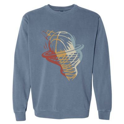 Basketball Retro Style Vintage Garment-Dyed Sweatshirt