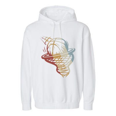 Basketball Retro Style Vintage Garment-Dyed Fleece Hoodie