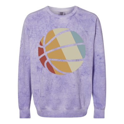 Basketball Retro Style Vintage Colorblast Crewneck Sweatshirt