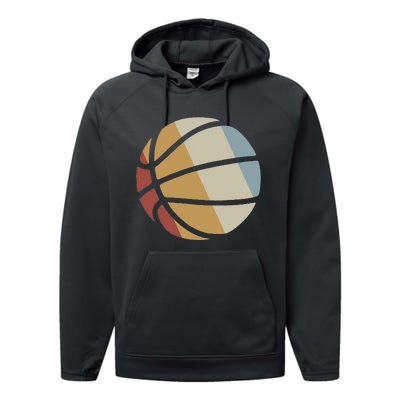 Basketball Retro Style Vintage Performance Fleece Hoodie