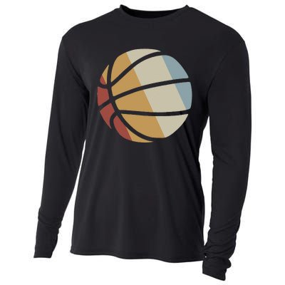 Basketball Retro Style Vintage Cooling Performance Long Sleeve Crew