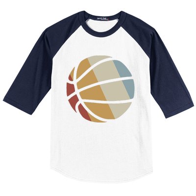 Basketball Retro Style Vintage Baseball Sleeve Shirt