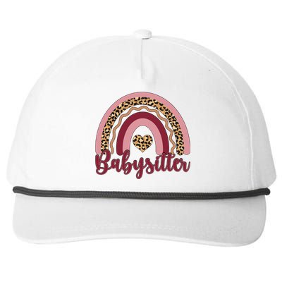 Babysitter Rainbow Sitting Sitters Funny Gift Snapback Five-Panel Rope Hat