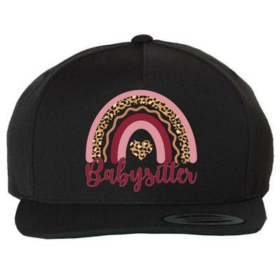 Babysitter Rainbow Sitting Sitters Funny Gift Wool Snapback Cap