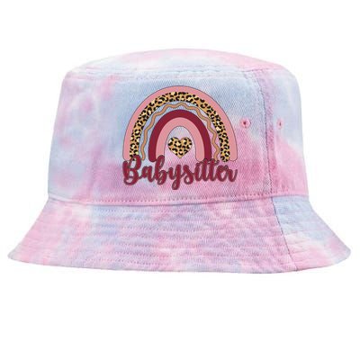 Babysitter Rainbow Sitting Sitters Funny Gift Tie-Dyed Bucket Hat