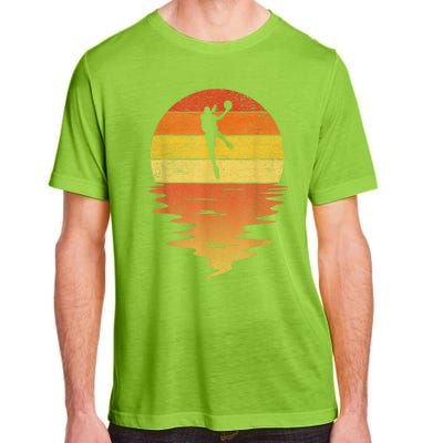 Basketball Retro Sunset 70s Vintage Basketball Adult ChromaSoft Performance T-Shirt