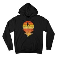 Basketball Retro Sunset 70s Vintage Basketball Hoodie