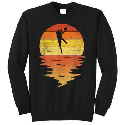 Basketball Retro Sunset 70s Vintage Basketball Sweatshirt