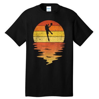 Basketball Retro Sunset 70s Vintage Basketball Tall T-Shirt