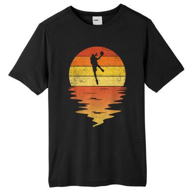 Basketball Retro Sunset 70s Vintage Basketball Tall Fusion ChromaSoft Performance T-Shirt